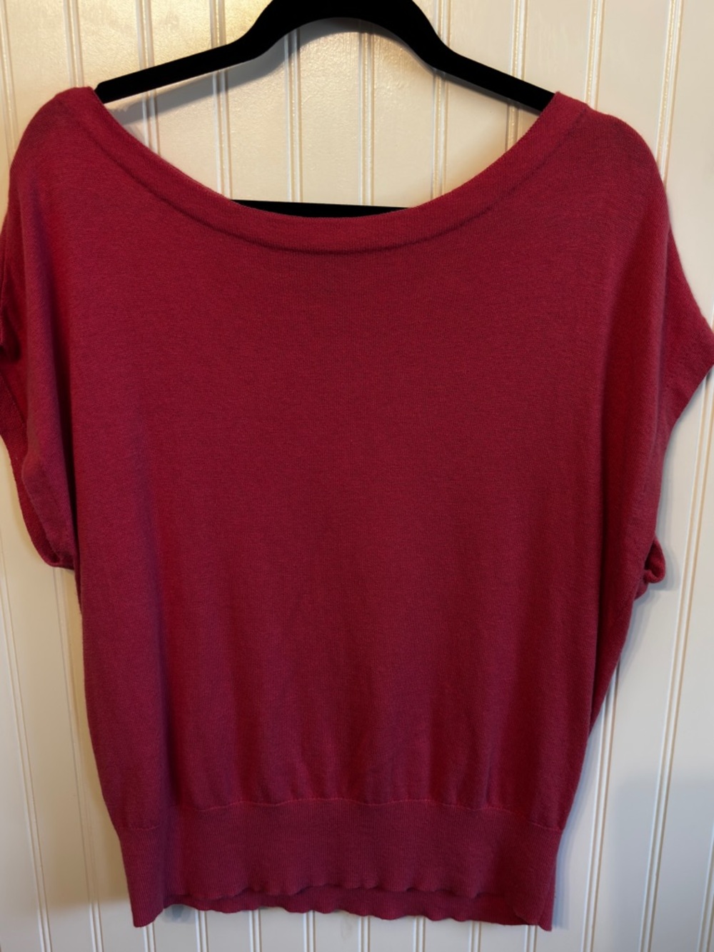 Ann Taylor Factory Women's Short Sleeve Knit Top - pink